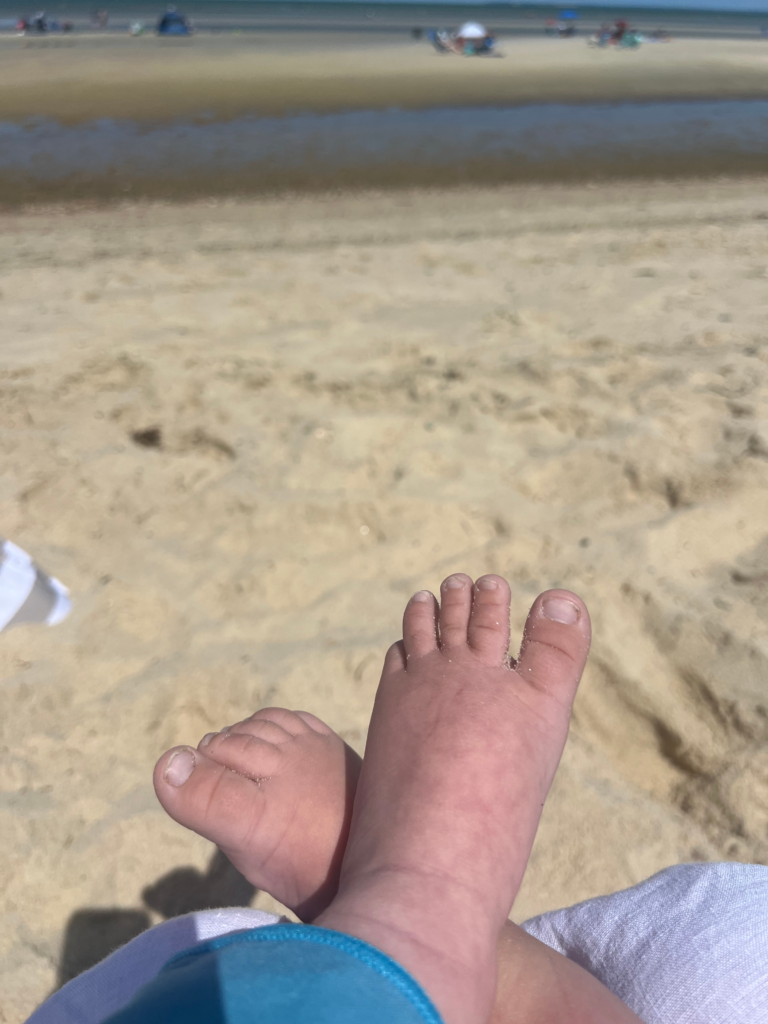 Baby beach day