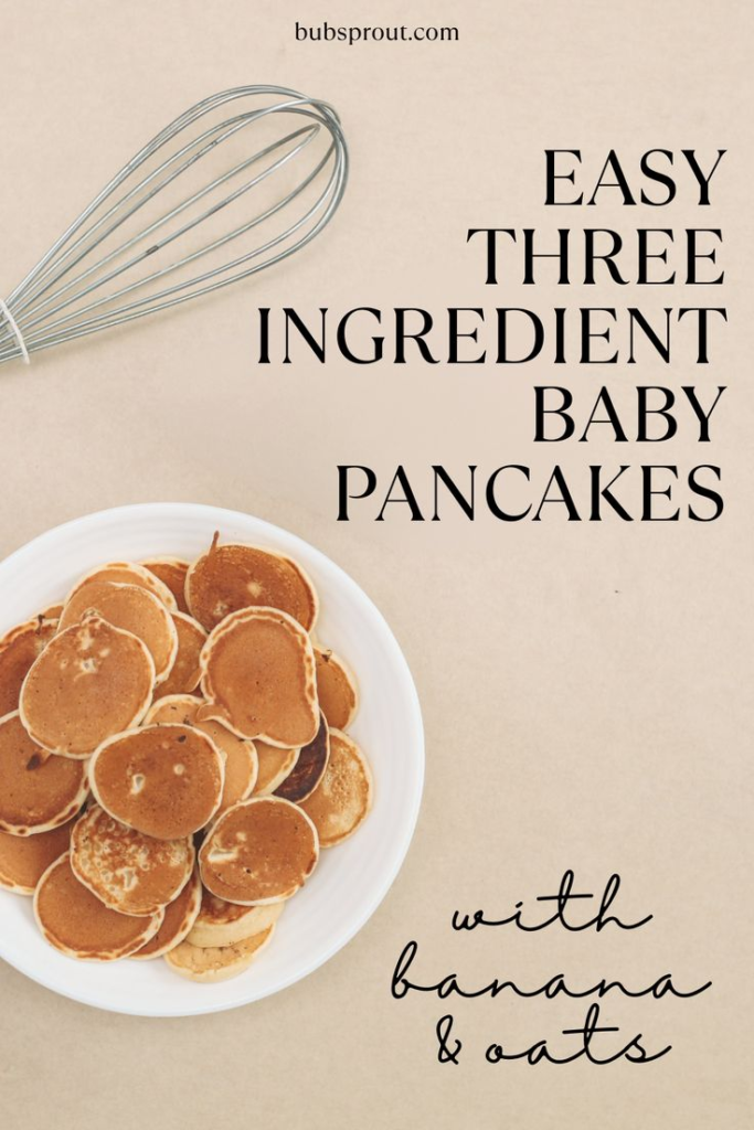 baby pancakes with bananas and oats